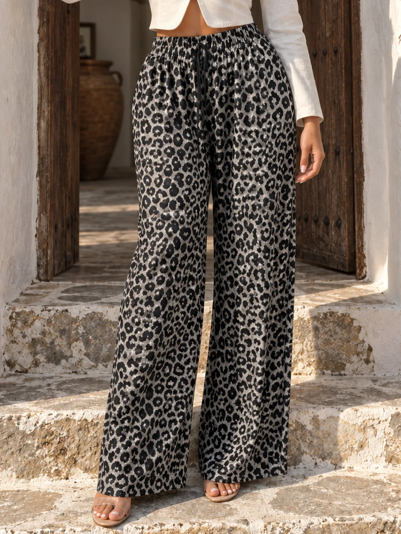 AD2651 Pantalón holgado estampado animal print 15698